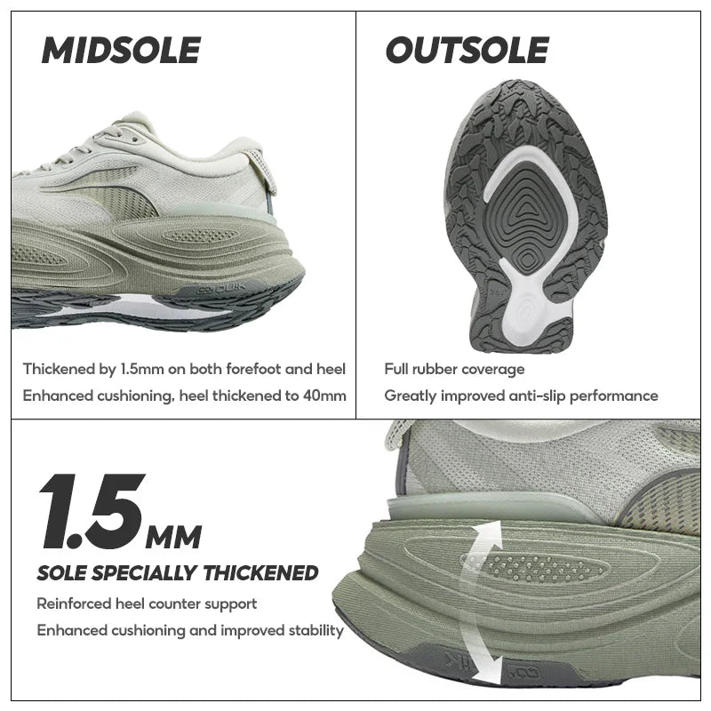 361 Degrees PopBlaze 6.0 Unisex Running Shoes Lightweight Wear-resistant Comfort Shock-absorbing Soft Soled Sneakers 672622201