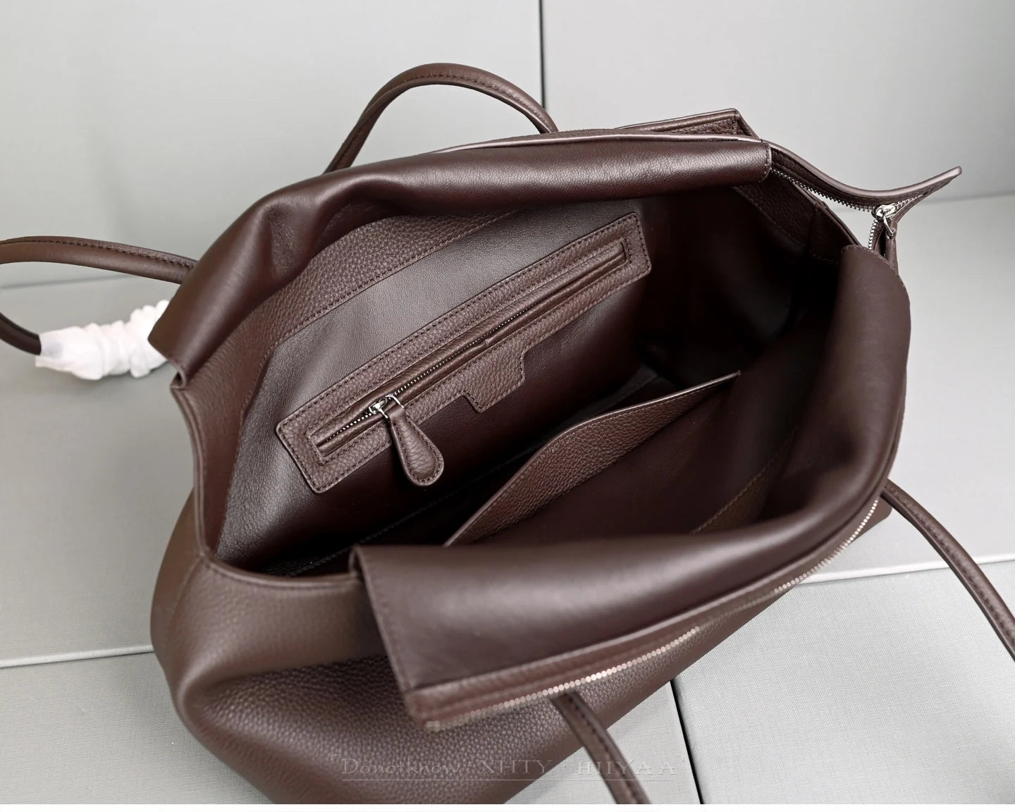 Genuine Leather Tote Bag – Pebbled Top-Grain Cowhide