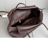Genuine Leather Tote Bag – Pebbled Top-Grain Cowhide