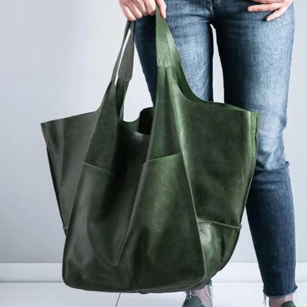 Large PU Leather Tote Bag for Everyday Carry