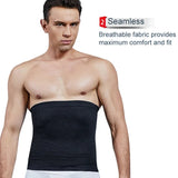 Mens Tummy Control Shapewear Compression Waist Cincher Slimming Body Shaper Belly Fat Girdle Stomach Band Back Support Belt