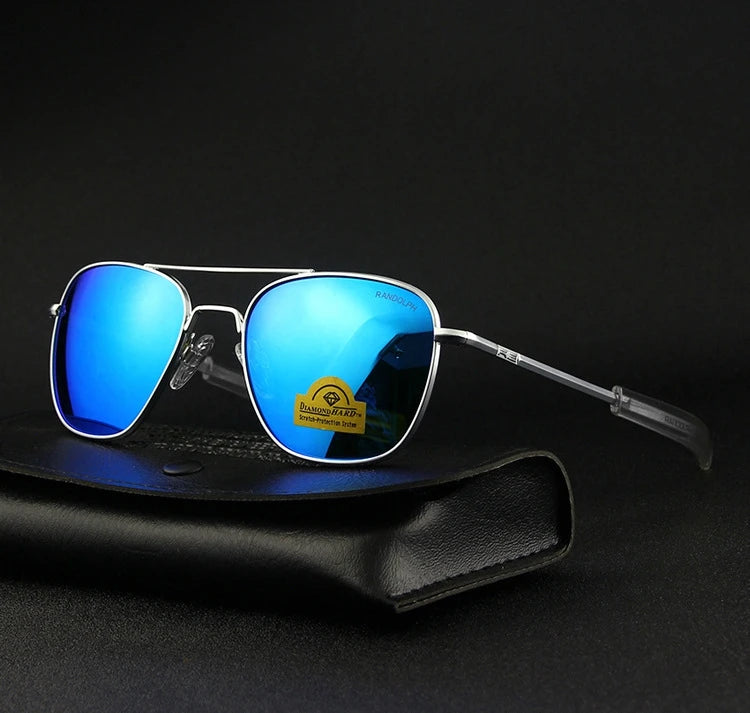 Men's Pilot Sunglasses – Mirror Lens UV400 Alloy Frame