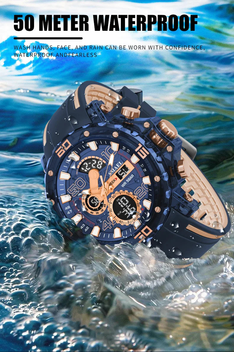 SMAEL 8136 Men's Sport Watch – 50M Water Resistant