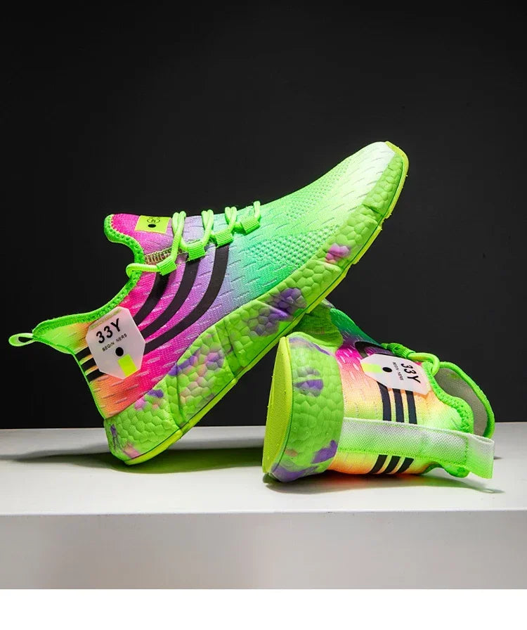 Unisex Colorful Fashion Running Shoes – Non-Slip Casual Walking Sneakers
