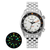 BERNY Automatic Diver Watch for Men Top Luxury Sapphire 316L Steel New Wave Dial 200M Waterproof Mechanical Diving Men's Watches