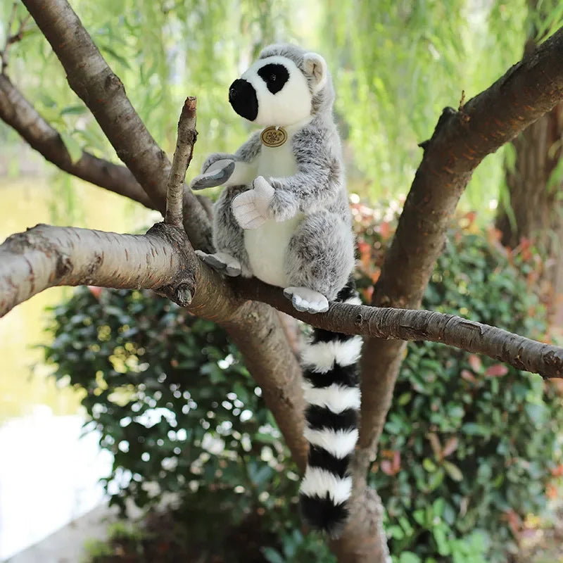 28cm Wild Lemur Plush Toy – Lifelike Stuffed Animal