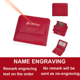 Fashionable Mini Women Wallet Name Engraving High-Quality Card Holder Simple Short Female Coin Purse Small Ladies Purse