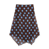 Polka Dot Printed Midi Skirts Two Piece Sets for Women 2026 Summer Chic Scarf Halter Top Suits Beach Woman 2 Piece Outfits