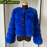 Elegant Winter Faux Fox Fur Crop Jacket