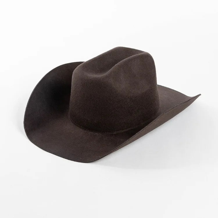 USPOP Wide Brim Wool Cowboy Hat – Unisex Felt Fedora