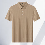 Men's Striped Polo Shirt – Breathable Summer Style