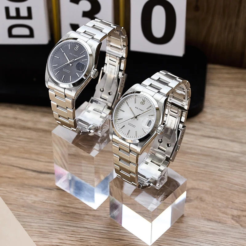 Baltany 36mm Perpetual Date Watch S4095 Sunray Dial 100M Waterproof Stainless Steel Bracelet NH35 Luxury Automatic Watch for Men