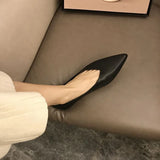Genuine Leather Pointed-Toe Flats for Women