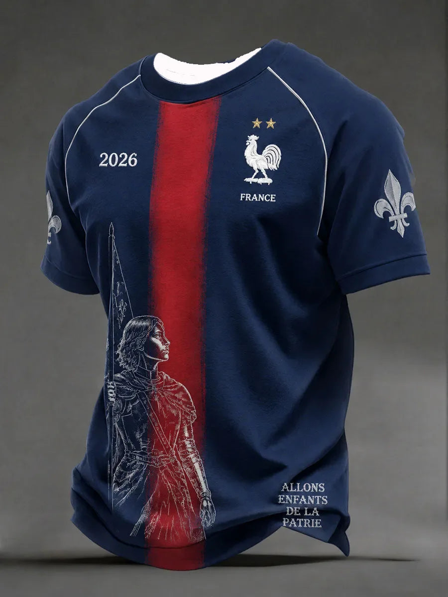 2026 Edition French Fans Football Training T-Shirt - 3D Digital Printing - Comfortable and Breathable - Family Clothing