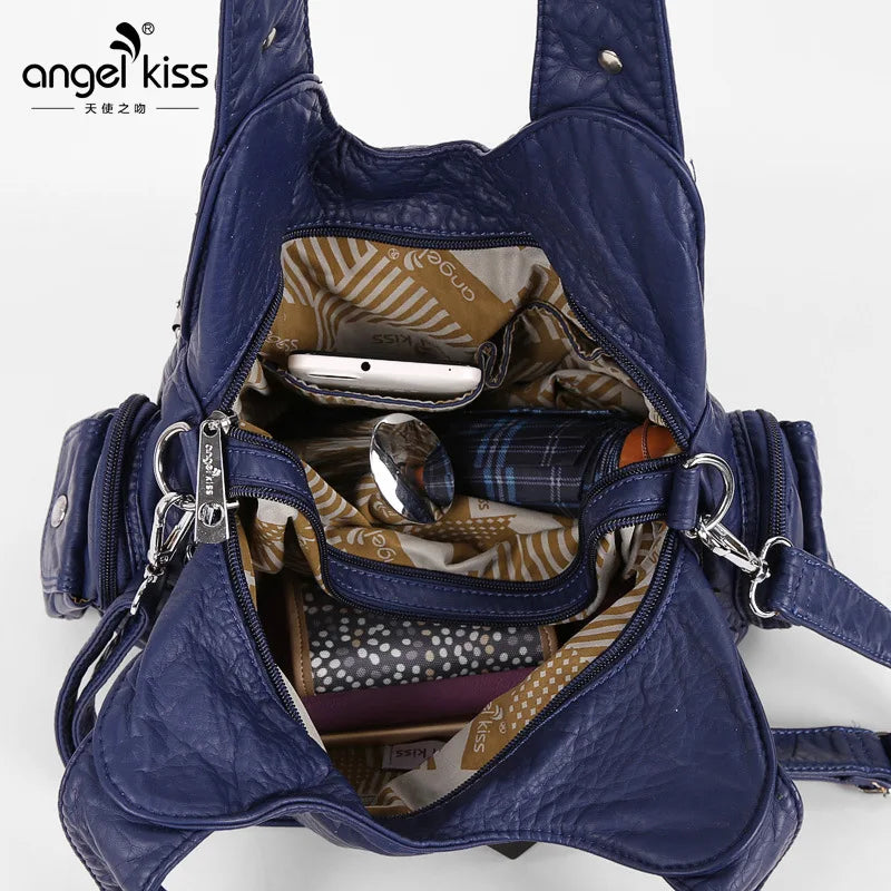 Women Fashion Handbags Women Shoulder Bags PU Leather Handbag Female Satchel Big-capacity Shoulder Purse Bag Bolsa Feminina