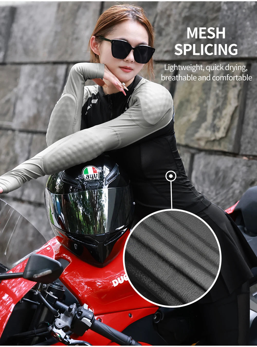 WOSAWE Women Motorcycle Jacket Downhill Motocross Motorbike Reflective Summer Biker Riding Clothing Apparel