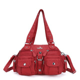 Vintage Women Handbags Satchel Top-handle Handbag PU Shoulder Bag Dumpling Pack Give Gifts Shoulder Bags Phone Money Pack