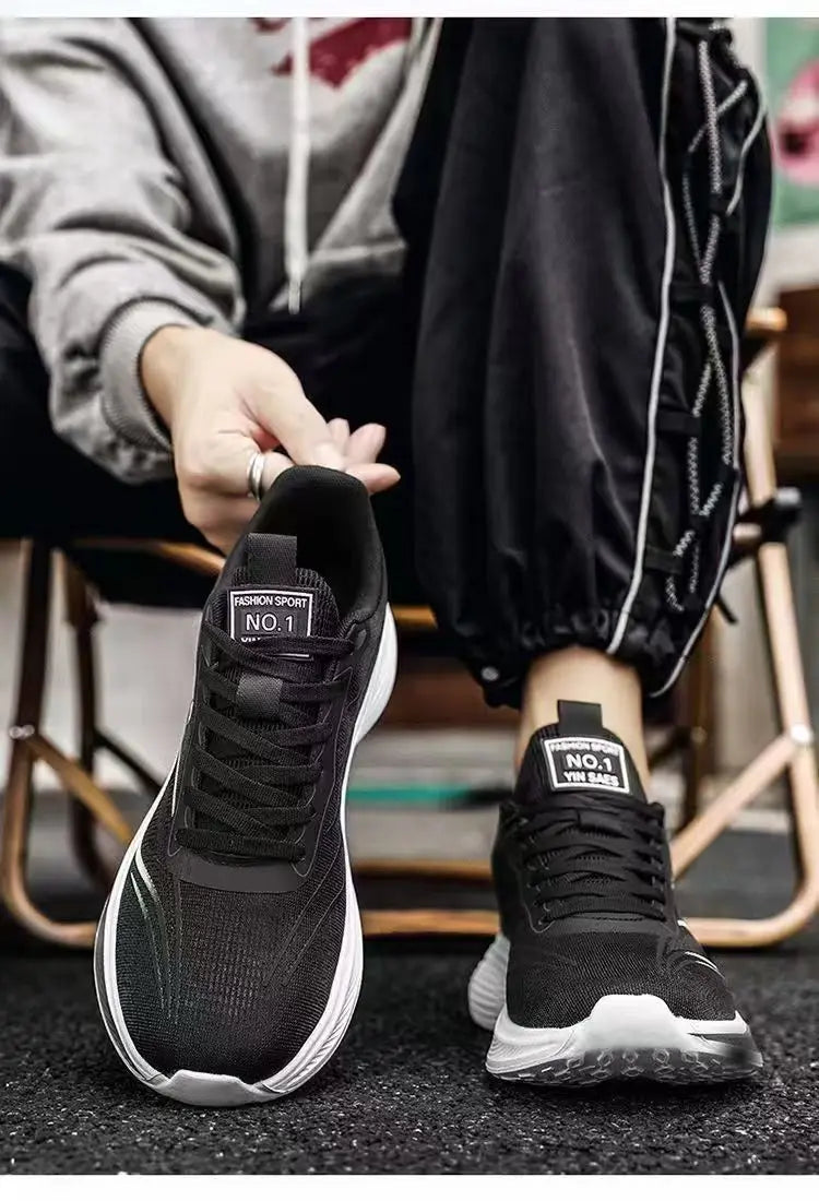 Men's Breathable Mesh Casual Sneakers — Lightweight, Non-Slip Soft Sole