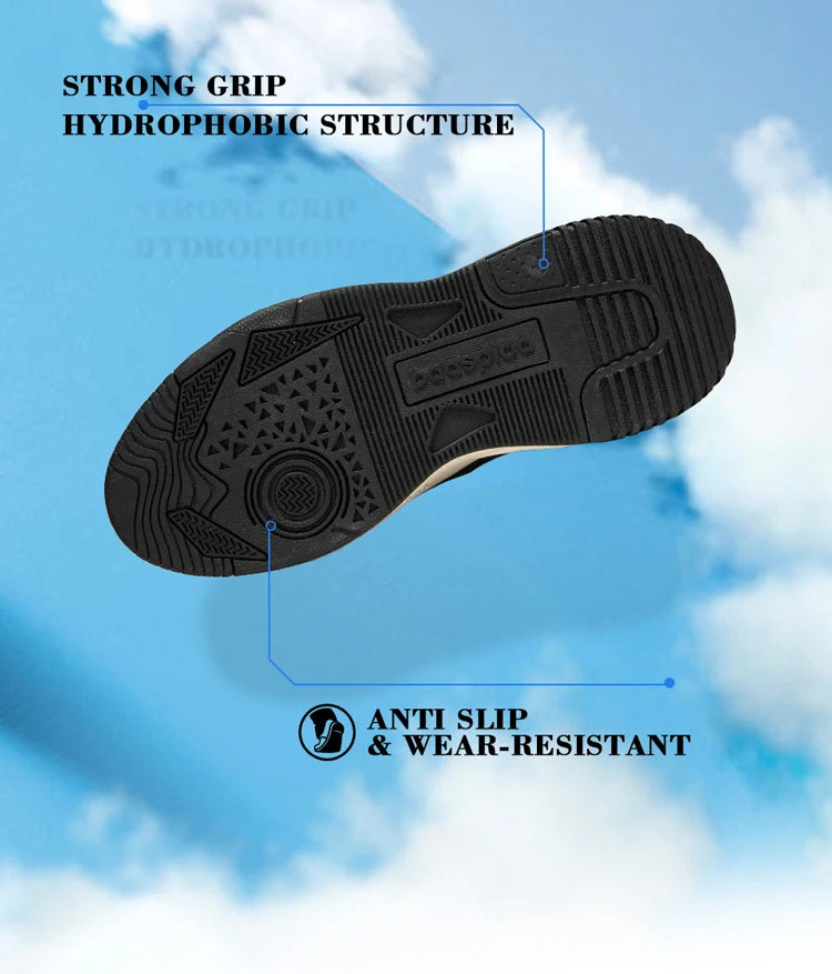 Baasploa Winter Men Shoes Fashion Plush Warm Waterproof Leather Sports Shoes Male Casual Outdoor Non-Slip Lace up Walking Shoes