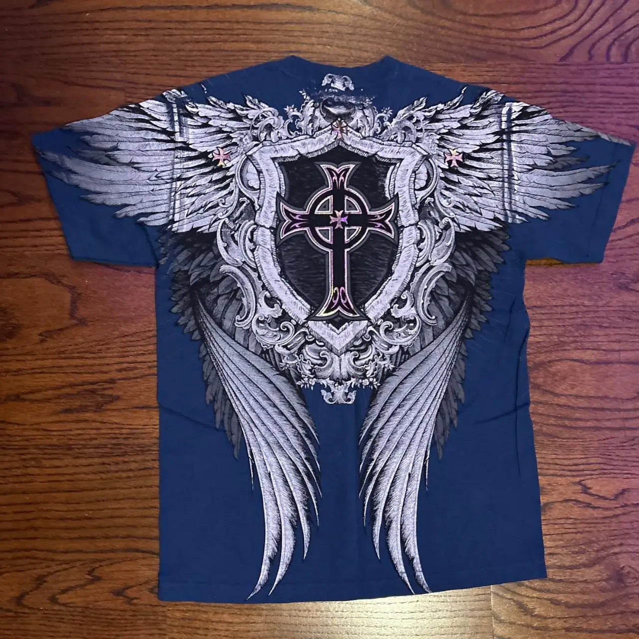 Men's Affliction Style Y2K Graphic Tee – Double-Sided Print