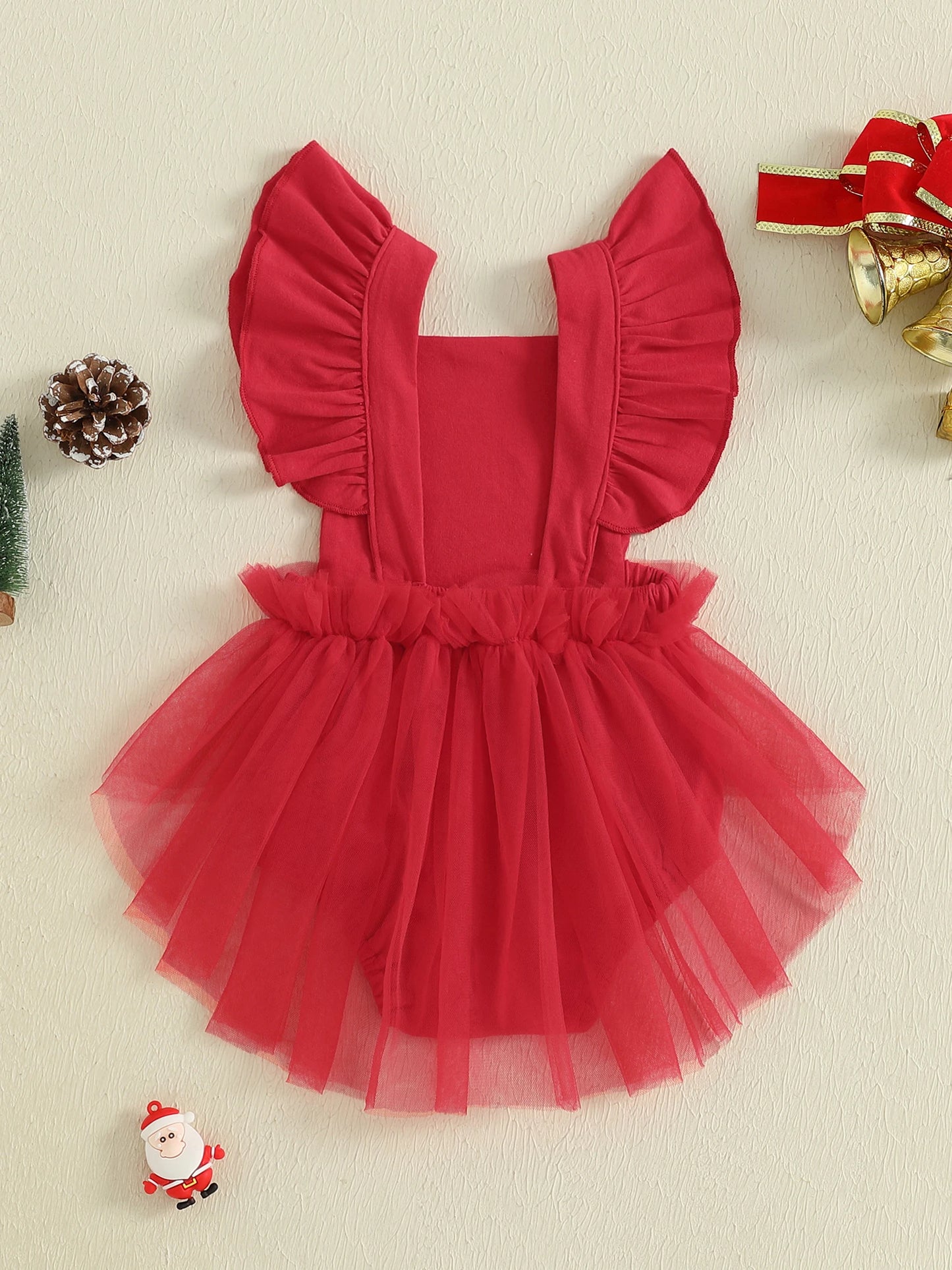 Infant Holiday Ruffle Jumpsuit