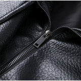 Chic Stand Collar Leather Jacket