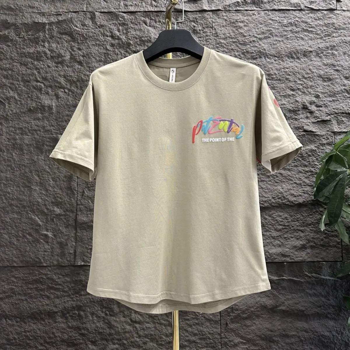 Men's Breathable Printed Crew Neck T-Shirt