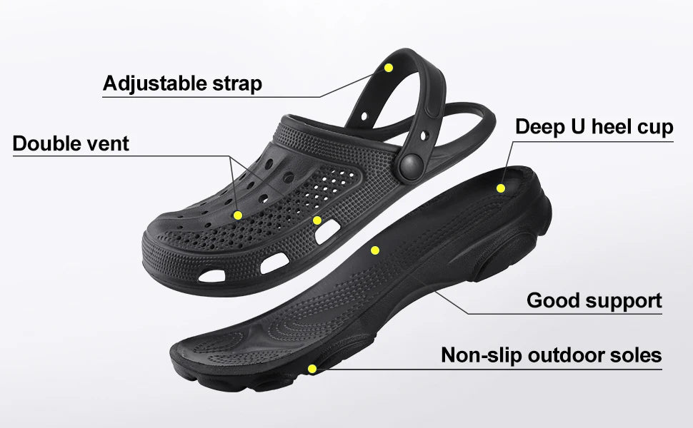 Asgard Garden Clogs for Women Fashion Unisex Comfort Slip-on Sandals with Arch Support Outdoor Mens Casual Quick-Dry Water Shoes