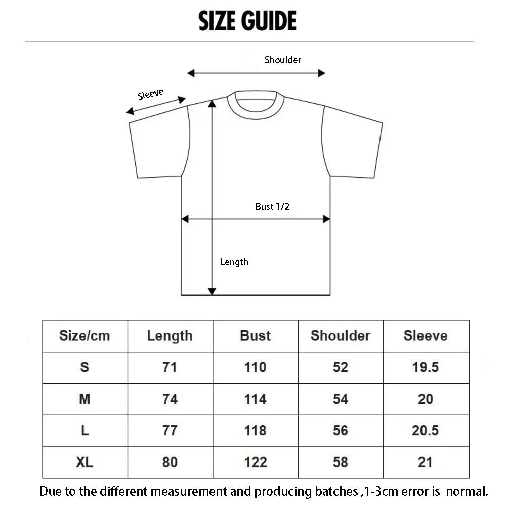 Men's Oversized Rhinestone Letter Cotton T-Shirt
