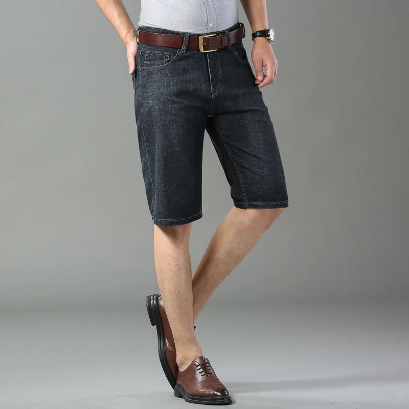 Men's Slim Stretch Denim Shorts | Summer Style