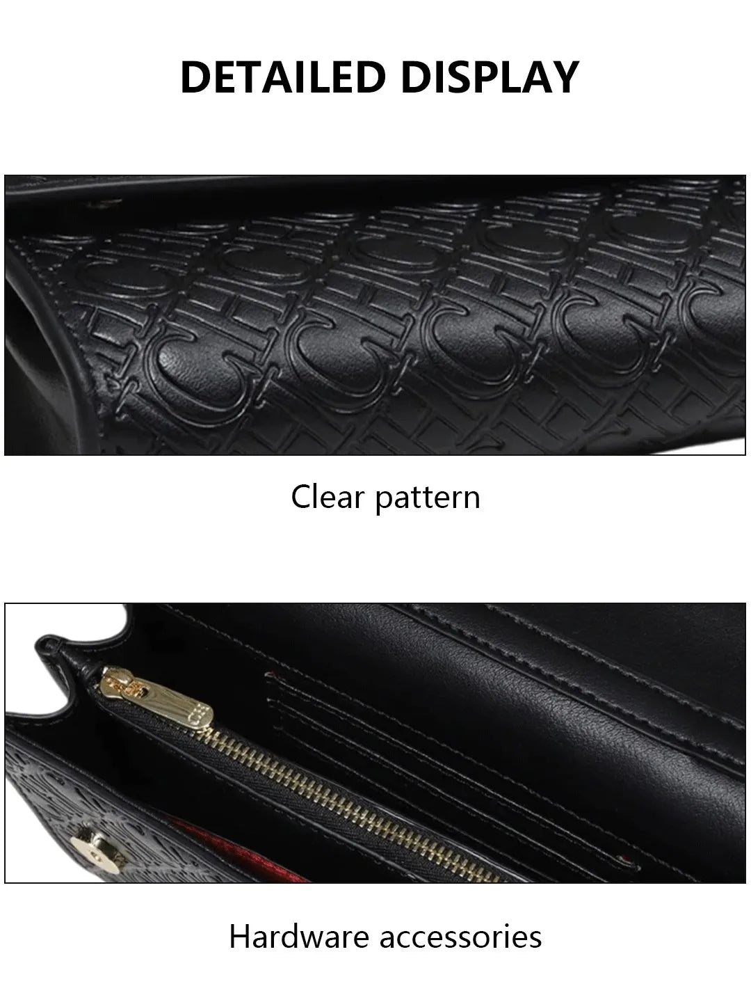 Luxury Letter Color Block Crossbody Chain Bag