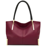 FOXER Brand Stylish Women Cowhide Leather Handbag Female Shoulder Bag Design Luxury Lady Large Capacity Zipper Top-Handle Bags