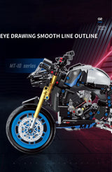 Technical MOC Construction Bricks Motorcycle Model Creative Building Kit Assembly Toys Educational Gift for Children Boys Girls