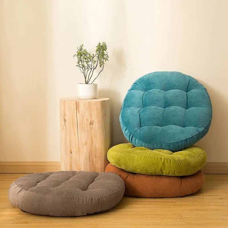 Round Floor Cushion Seating for Adults,Tufted Thick Meditation Cushion for Floor Seating Yoga Living Room Office