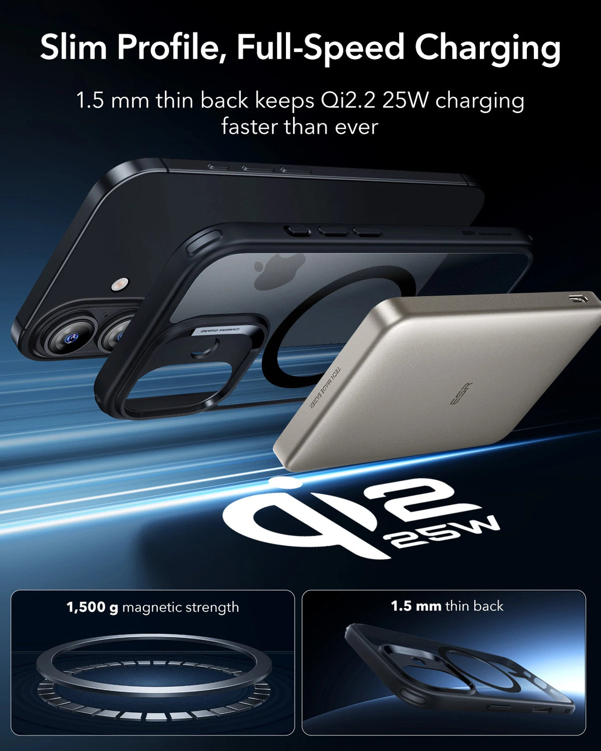 ESR Magnetic iPhone Case with Camera Guard