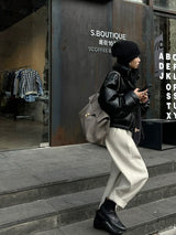 Women's High-Waist Ankle Pants with Pockets