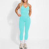 Women's Yoga Set Bum Balance Fitted Halter Tops & Shaping Pants 2pcs Yoga Sportwear Workout Gym Clothing High Waist Leggings Set