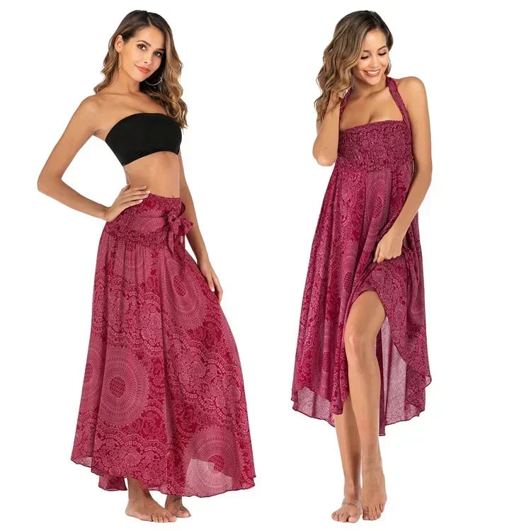Boho Maxi Skirt – Flowy Ankle-Length Summer Skirt for Women