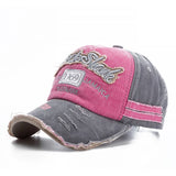 Washed Cotton Baseball Cap with Letter Detail