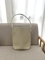 25 year new cowhide lychee pattern single shoulder commuting versatile large capacity bucket bag