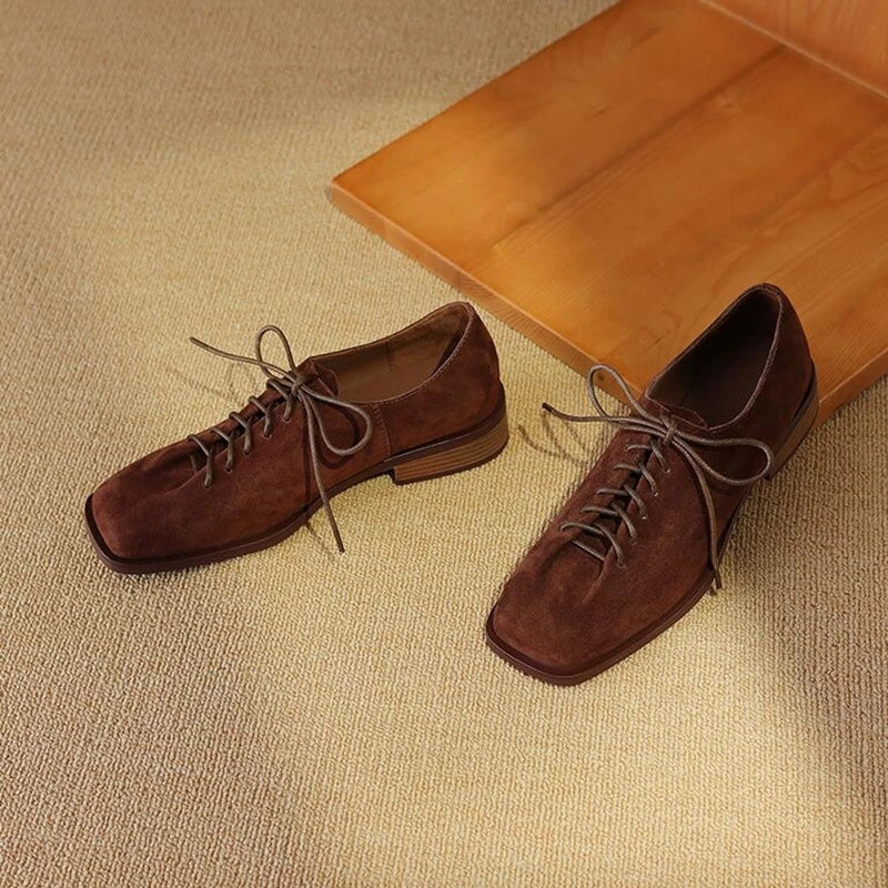 DIMANYU Women's Leather Lace-Up Oxford Pumps