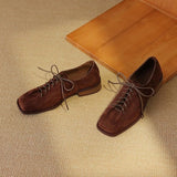 DIMANYU Women's Leather Lace-Up Oxford Pumps