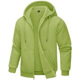 TACVASEN Men's Fleece-Lined Zip-Up Hoodie