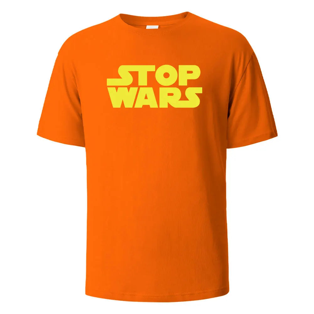 Stop Wars Graphic Cotton T-Shirt