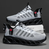 Men's Casual, Fashionable, Comfortable, Shock-Absorbing Blade-Style Shoes, Breathable Lace-Up Non-Slip Shoes, Suitable for Jogging, Daily Wear, and Gym