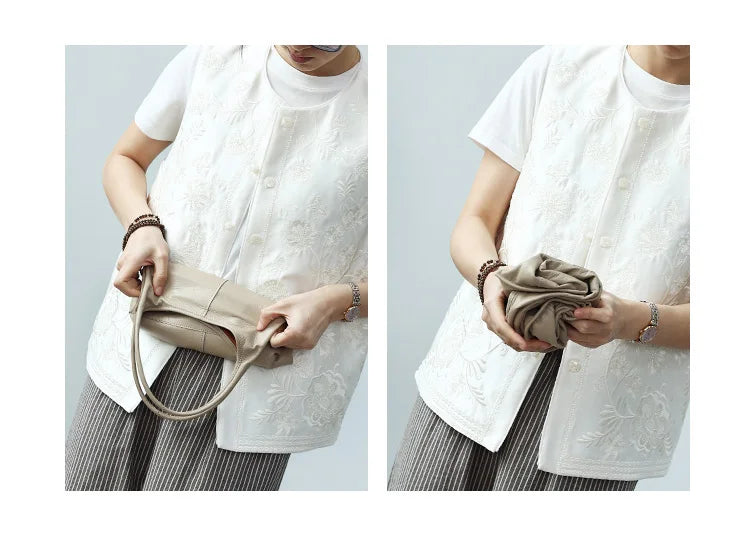 Women Genuine Leather Tote Luxury Light Weight And Comfortable To Use Handbag Colorful Soft Shopping Bags
