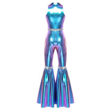 Women's 70s Disco Sequin Jumpsuit – Retro Bell-Bottom