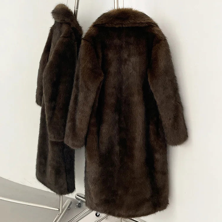 Plush Faux Fur Winter Overcoat