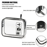 1/3pcs Transparent Zipper Makeup Bag Organizer Box Men Women Travel Clear Cosmetic Bag Waterproof Toiletry Wash Make Up Bags