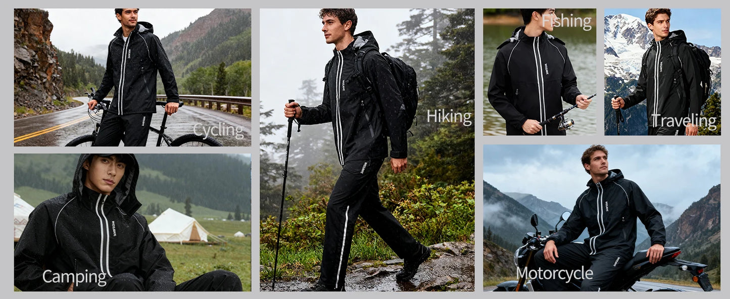 WOSAWE All-Weather Riding Rain Suit – Jacket & Pants